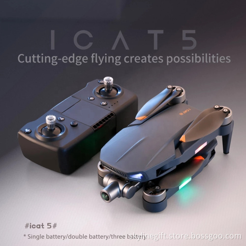 ICAT5 Pro Drone 4K with 2-Axis Gimbal HD Camera GPS Drones Brushless Motor for Beginners RC Quadcopter with Auto Return Home